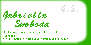 gabriella swoboda business card